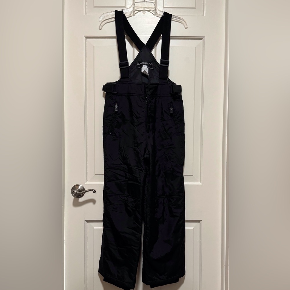 BLACK BEAR Ski Pant/Overalls-Kids’ Sz. L, Women’s Sz 6P, Black, Insulated, Lined